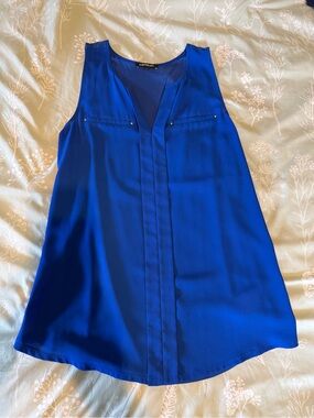 Express Royal Blue Sleeveless V-Neck Camisole